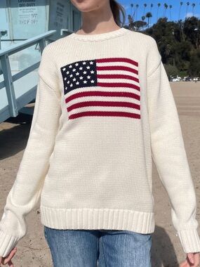 Brandy Melville Nico American Flag Sweater